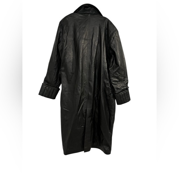 Nick Fury Iron Man 2 Coat Black Leather Long Coat - Picture 5 of 10